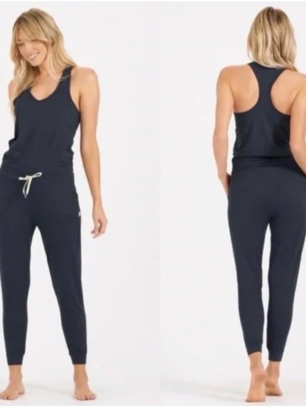 Women's Vuori Lux Harem Jumpsuit - Navy Blue size Medium Casual Lounge